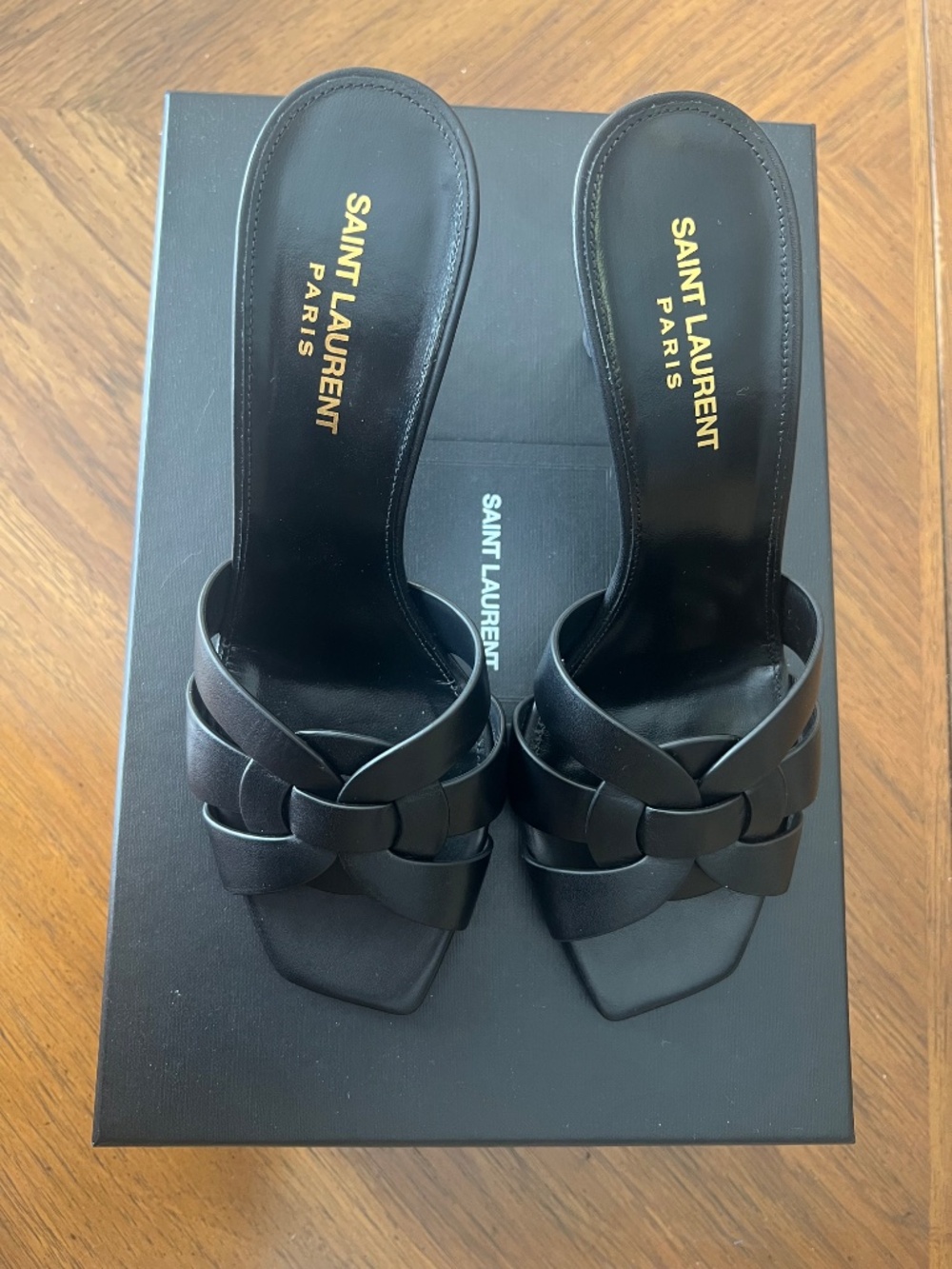 YSL Saint Laurent Smooth Black Tribute Mules Size: 39 - US 8.5/9 - Picture 7 of 7
